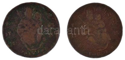 1763PH-KM-1765PH-KM Poltura Cu "Mária Terézia" (2xklf) T:F 
Huszár: 1751., Unger III.: 12...