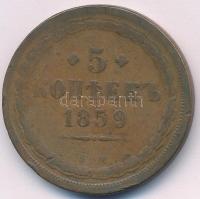 Orosz Birodalom 1859EM 5k Cu T:3 ph. Russian Empire 1859EM 5 Kopeks Cu C:F edge error Krause C# 152....