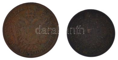 1851B 1/2kr Cu + 1858B 5/10kr Cu T:XF,VF