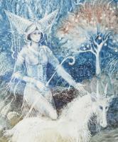 Franyó Tóth István Ferenc (1954- ): Szentivánéji álom. Herendi porcelánra festett kép. Kézzel festet...