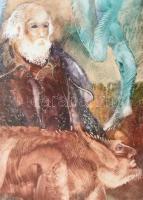 Franyó Tóth István Ferenc (1954- ): Szentivánéji álom Herendi porcelánra festett kép. Kézzel festett...