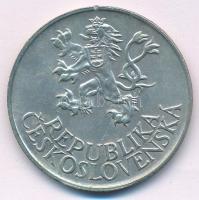 Csehszlovákia 1955. 25K Ag "10. függetlenségi évforduló" T:AU patina Czechoslovakia 1955. ...