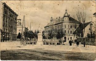 1916 Villach, Hans Gasser Platz, Sparcasse / square, monument, savings bank (Rb)