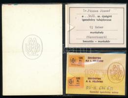 1977 Arcképes újságíró igazolvány, tagdíjbélyegekkel