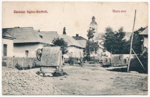 Nyitrasárfő, Nitrianska Blatnica; Mária utca, templom. Laufer Ármin kiadása / street, church (EK)