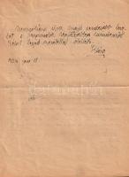 1954 Szabó Lőrinc (1900-1957) autográf aláírással és javítással ellátott gépelt levele "Kedves ...