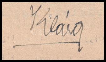 1954 Szabó Lőrinc (1900-1957) autográf aláírással és javítással ellátott gépelt levele "Kedves ...