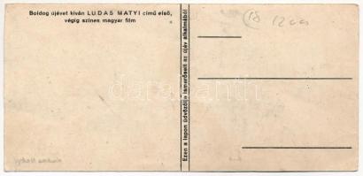 BUÉK. Boldog új évet kíván "Ludas Matyi" című első, végig színes magyar film s: Hajnal (EK...