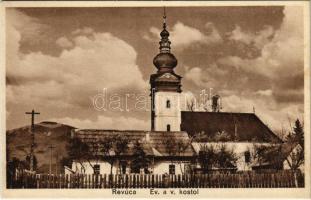 Nagyrőce, Gross-Rauschenbach, Velká Revúca; Ev. a v. kostol / Evangélikus templom. J. Edelmann kiadása. Foto Neubauer / Lutheran church