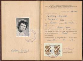 1958-1963 2 db arcképes nyelvvizsga bizonyítvány (angol, német)