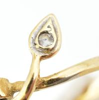 14 K arany (Au) gyűrű , jelzett, méret: 51, bruttó: 1,07 g