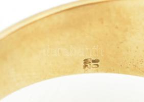 14 K arany (Au) gyűrű cirkóniával, jelzett, méret: 55, bruttó: 4,07 g