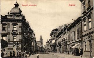 Kassa, Kosice; Kossuth Lajos utca, üzletek / street view, shops (EK)