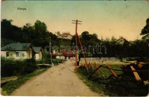 1917 Vihnye, Vihnyefürdő, Kúpele Vyhne; utca részlet, nyaralók. Joerges kiadása / villas, street view (Rb)