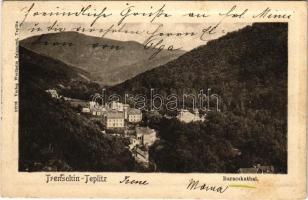 1903 Trencsénteplic, Trencianske Teplice; Baracska völgy. Wertheim Zsigmond kiadása / Baracskatal / valley (EK)