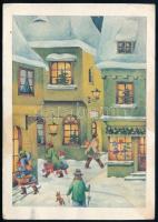 1988 id. Rubik Ernő (1910-1997) gépészmérnök, pilóta, repülőgép-tervező autográf, aláírt karácsonyi ...