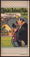 cca 1910-1920 "Ujlaki Asbest Pala a legjobb" Ujlaki Tégla- és Mészégető Rt. Budapest számolócédula, Faragó Géza (1877-1928) grafikája, Bruchsteiner és Fia Bp.