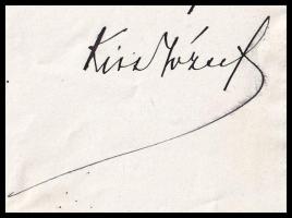 cca 1910 Kiss József (1843-1921) költő, szerkesztő, a Petőfi Társaság tagjának autográf köszönő sora...