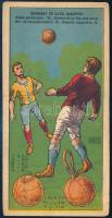 cca 1910 Árkád Játékáruház, Késmárky és Illés Bőr- és Díszműáru Üzlet számolócédula futball motívummal. 14x7 cm.
