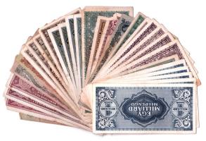 30db-os vegyes Pengő bankjegy tétel T:F,VG