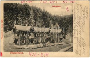 1902 Thurzófüred, Kúpele Turzov (Gölnicbánya, Gelnica); Bányász villa. Wlaszlovits G. kiadása / villa, spa (b)