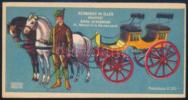 cca 1910 Késmárky és Illés Árkád Játékáruház számolócédula. 14x7 cm.