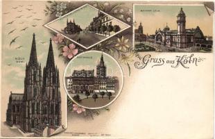 Cologne litho with railwaystation (Ek)