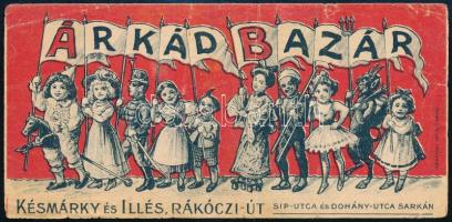 cca 1910 Késmárky és Illés Árkád Bazár számolócédula. 14x7 cm.