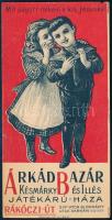 cca 1910 Késmárky és Illés Árkád Bazár számolócédula gyermek motívummal. 14x7 cm.