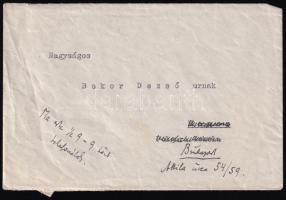 1940 Mohácsi Jenő (1886-1944) zsidó származású magyar író, drámaíró, költő, műfordító gépelt levele,...