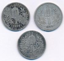 Ausztria 1894-1915. 1K Ag (3xklf) "Ferenc József" T:VF,F patina 
Austria 1894-1915. 1 Cor...