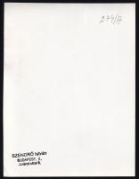 cca 1930-1940 Szendrő István (1908-2000): Majmok rács mögött, pecséttel jelzett fotó, sarkán törésny...