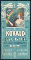 Kovald. Fest, tisztít számolócédula. 14x7 cm.