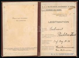 cca 1910-1920 Karl Richter 11-es számú igazolási jegye, K.u.k. Militär-General-Gouvernement in Serbien