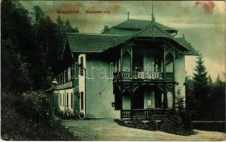 1910 Stószfürdő, Stoósz-fürdő, Kúpele Stós; Budapest villa. Wlaszlovits Gusztáv kiadása / villa, spa (ázott sarkak / wet corners)