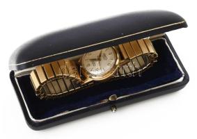 Monarch Incabloc Anti-Magnetic kézi felhúzós női karóra, 21 köves, vízálló, rugalmas fém szíjjal, sz...