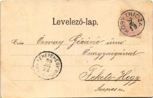 1899 (Vorläufer) Koritnyica, Korytnica; látkép. Ivánszky Elek kiadása / general view (kis szakadás /...
