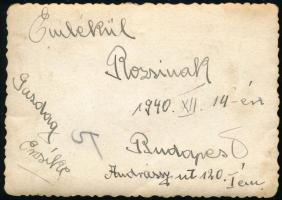 1940 Női motoros Zündapp motorkerékpáron, vélhetőleg Gazdag Erzsi költőnő, Bp. Andrássy út 120., szi...