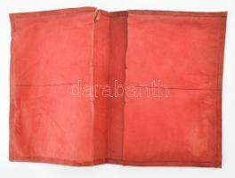 Dekoratív, régi aranyozott bőr könyvborító, belsejében "Gibraltar X./1930" felirattal. Ném...