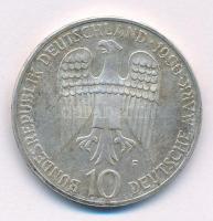 NSZK 1990F 10M Ag "I. Barbarossa Frigyes" T:AU,XF patina 
FRG 1990F 10 Mark Ag "Fred...