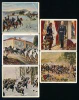 5 db német gyűjthető katonai témájú cigaretta kártya