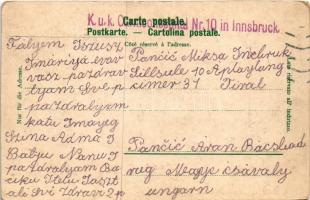 Innsbruck (Tirol), Sillfall am Berg-Isel / waterfall + "K.u.K. Garnisonsspital Nr. 10. in Innsb...