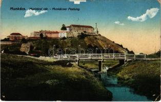 1919 Munkács, Mukacheve, Mukachevo, Mukacevo; vár, híd / Munkácser Festung / castle, bridge (EK)