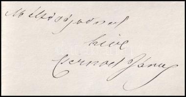 1926 Csernoch János (1852-1927) esztergomi érsek, hercegprímás, bíboros autográf köszönetnyilvánító ...