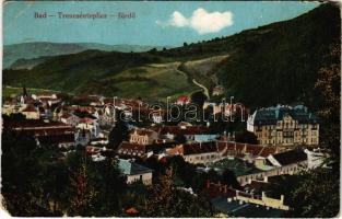 1916 Trencsénteplic, Trencianske Teplice; látkép. Wertheim Zsigmond kiadása / general view, spa (b)