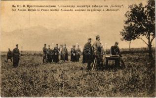 Son Altesse Royale le Prince héritier Alexandre assistant au pointage a Bobenou / Serbian military, Crown Prince Alexander (EK)