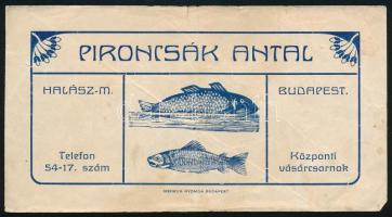 Pironsák Antal halász mester számolócédula