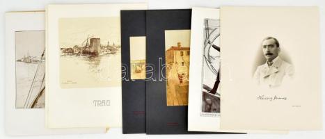 1905 Herczeg Ferenc Szelek szárnyán c. művének illusztrációi (Basch Árpád munkája), valamint az író portréja. 19 kép 29x22 cm