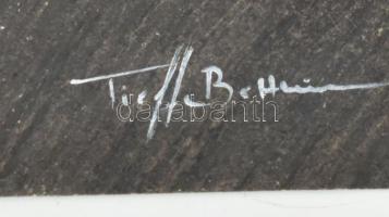 Tieff Bettina (-), 3 db mű: Portrék. Ceruza, akvarell, papír, egyik jelzett, 30x20 és 21x31,5 cm köz...