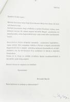 cca 1983 Sváby Lajos (1935-2020) Kossuth-díjas festő gépelt megemlékezése az elhunyt Bernáth Aurél (...